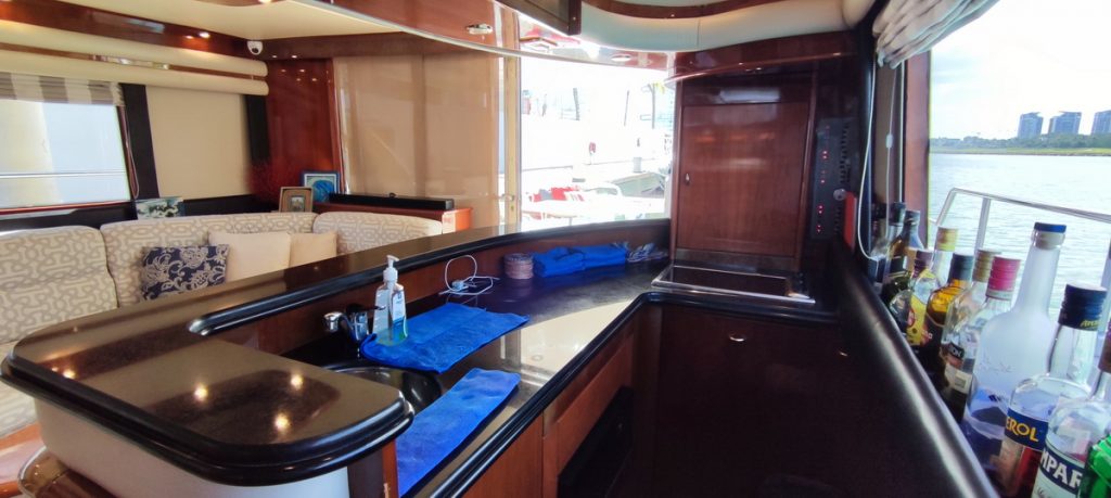kitchen of Nuvaris 60ft 61 62 63 64 65  yacht for rent in Cancun