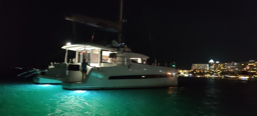 Catamaran Balid lights